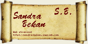 Sandra Bekan vizit kartica